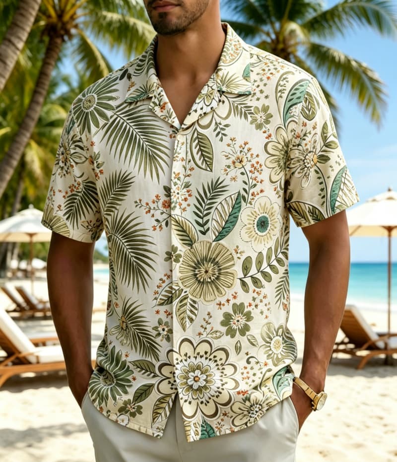 Men's Vintage Boho Tropical Fl - огляд і ціна Vintage Hawaiian Floral Shirt