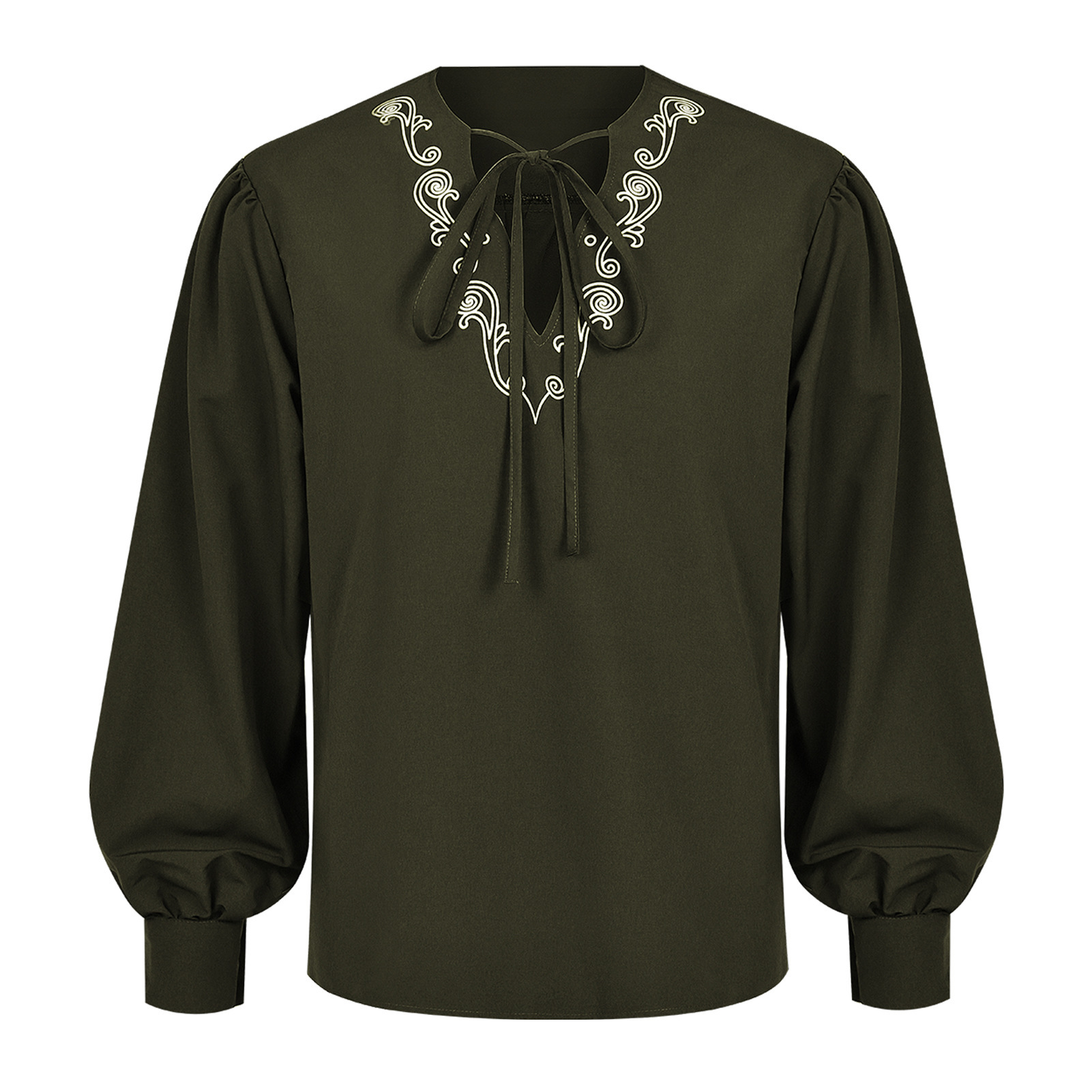 Renaissance Pirate Shirt Vikin - огляд і ціна Medieval Gothic Lace Up Pirate Shirt
