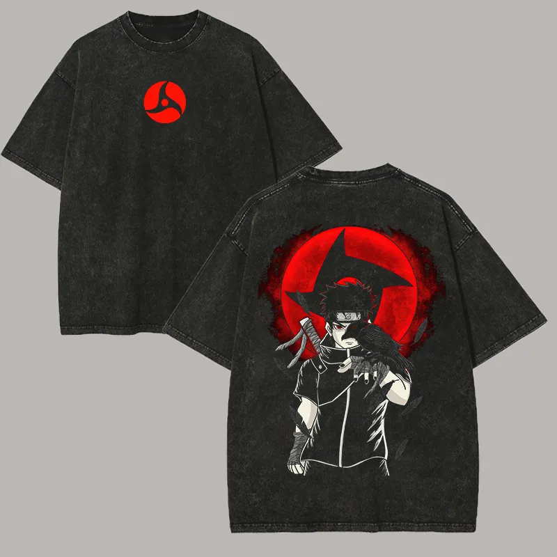 Naruto Shisui Uchiha T Shirt M - огляд і ціна Acid Wash Vintage Graphic T Shirt